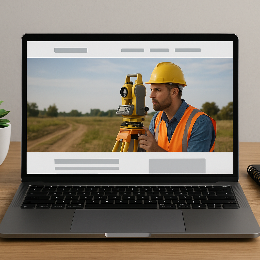 Strona internetowa na WordPress dla geodety